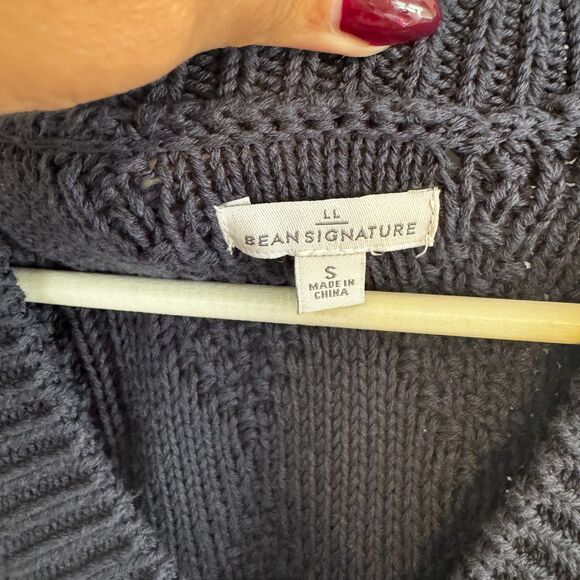 Vintage L.L Bean Signature Cable Knit Fishermen Sweater Tunic - Picture 2 of 3